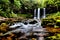 Waterfall Brecon Beacons national park, Wales UK