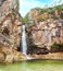 Waterfall of the Canyons of Furnas at CapitÃ³lio MG, Brazil