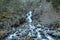 Waterfall in the Comapedrosa Natural Park in Arinsal, La Massana, Andorra.