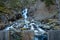 Waterfall in the Comapedrosa Natural Park in Arinsal, La Massana, Andorra.