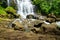 Waterfall - countryside landscape in a village in Cianjur, Java, Indonesia