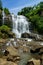 Waterfall, countryside landscape in a village in Cianjur, Java, Indonesia