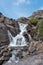 Waterfall at Cwmorthin Terrace and Rhosydd Slate Quarry, Blaenau Ffestiniog