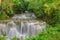 Waterfall in deep rain forest jungle (Huay Mae Kamin Waterfall)