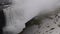 Waterfall Dettifoss autumn dull day view, north Iceland