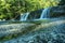 Waterfall (Dianas bath) in White Mountain National Park, New Hampshire, USA