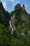 Waterfall dropping down into the Sounkyo gorge from the cliffs of Daisetsuzan National Park