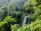 a waterfall in the forest of curug nangka mount salak Indonesia
