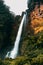 Waterfall in the forest - Side view of laxapana waterfall.