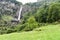 Waterfall of Foroglio in Bavona valley on Switzerland