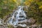 Waterfall on Franconia Ridge trail hike, New Hampshire fall colors