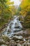Waterfall on Franconia Ridge trail hike, New Hampshire fall colors