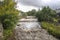 Waterfall on Gayle Beck, Gayle Village, high water