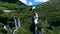 Waterfall. Geiranger fjord norway