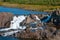 Waterfall Glanni in Nordura River in Borgarfjordur in Iceland