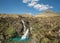 Waterfall in Glen Brittle valley. Cuillin Hills. Isle of Skye.