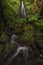 Waterfall in Gorbea Natural Park forest