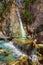 Waterfall in the gorge of Milonas near famous beach of Agia Fotia, Ierapetra, Crete, Greece