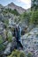 Waterfall on GR20 trail at Paglia Orba in Corsica
