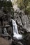 Waterfall Granite Rock And Pine Trees Yosemite National Park