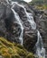 Waterfall Great Siklawa Wielka Siklawa in Tatra Mountains. Poland