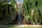 Waterfall and grotto in the Genoves park