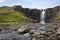 Waterfall Gufufoss in the East of Iceland, near SeydisfjÃ¶rdur