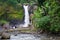 Waterfall with heavy flow of water in Bali Indonesia, Bali Waterfalls, Waterfall of Bali