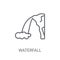 Waterfall icon. Trendy Waterfall logo concept on white backgroun