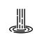 Waterfall icon, vector illustration on white