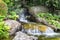 Waterfall in a japanese garden