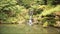 Waterfall in a Japanese Garden