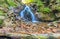 The waterfall Kaskady Rodla in the Silesian Beskids (Poland)