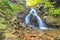 The waterfall Kaskady Rodla in the Silesian Beskids (Poland)