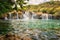 Waterfall in Krka National Park, famous Skradinski buk, Croatia, amazing nature landscape