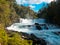 Waterfall of La Leona, in Huilo Huilo Biological Reserve, Los RÃ­os Region, southern Chile