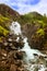 Waterfall Laatefossen in Hardanger Norway