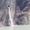 Waterfall at Lake Dix - Dam Grand Dixence - Switzerland