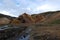 Waterfall in Landmannalaugar, Iceland.