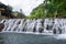 Waterfall landscape. Silver waterfall at Cat Cat Village