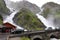 The waterfall Langfoss in Norway, Scandinavia, Europe.