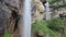 Waterfall in Laza village in Caucasus mountains