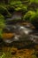 Waterfall on Lesni creek in Sumava national park in spring day