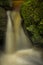 Waterfall on Lesni creek in Sumava national park in spring day