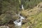 Waterfall in the Lessachtal in Lungau in Austria