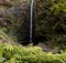 Waterfall in the Levada of Caldeirao Verde, Madeira Portugal Fantastic trekking footpath in mountains and rainforest.