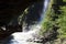 Waterfall in Liechtenstein gorge Liechtensteinklamm in Salzburgerland, Austria