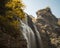 Waterfall in Lushan China in autumn