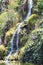 Waterfall in the meditation Garden in Santa Monica, United States.