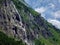 Waterfall Milchbachfall or Wasserfall MilchbachfÃ¤ll, MilchbÃ¤ch stream in the Alpine Valley of Maderanertal